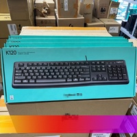 Clavier filaire USB noir K120 MK120 pour PC de bureau, ordinateur portable, bureau, 104 touches, clavier pleine taille