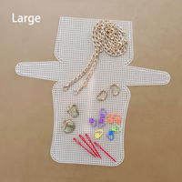 Kit de couture DIY 250609 : Sac en maille plastique portable et feuilles de toile pour tricot fait main