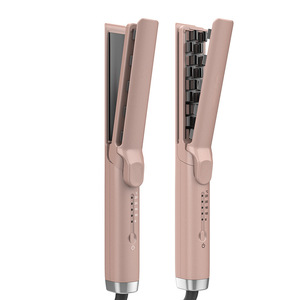 Multi Functional Hair Straightener And Curling Iron With Checkerboard Plate 2 In 1 Styler For Dry Hair Fast Heating PTC Ceramic - Product Image 2