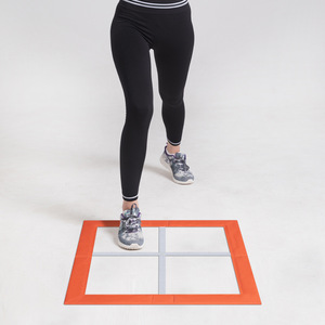Tapis d'exercice carré en nylon Tian Kong Grid, orange et bleu, pour entraînement intérieur et extérieur, équipement de fitness portable - Product Image 1