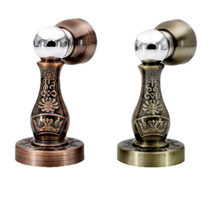Butée de porte Yuma en bronze antique, alliage de zinc, fixation murale, style rétro, butée de porte magnétique puissante pour porte intérieure en bois - Product Image 5