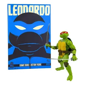 Loyal Subjects TMNT Leonardo Comic Bundle Figura DE ACCIÓN Estilo militar Modelo de juguete para coleccionar con superhéroe Spiderman - Product Image 3
