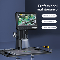 Microscopio Digital Bestool BST-X16MP con Pantalla IPS de 7 Pulgadas, 1600X, USB, 1080p, Compatible con Soldadura, Windows/Mac OS, Certificación CE/ROHS, 2 Cabezales