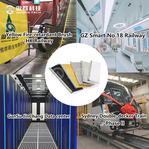 Spazzola industriale produttore in lega di alluminio sigillo striscia di sollevamento spazzole per scale mobili in Nylon spazzola per una maggiore sicurezza - Product Image 3