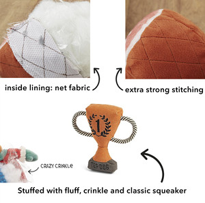 Juguete de Peluche Interactivo para Mascotas, Trofeo de Campeón, Juguete de Peluche Personalizado con Sonido para Perros - Product Image 5