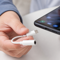 Adaptateur audio USB-C vers 3,5 mm – Câble convertisseur jack casque mâle Type-C vers femelle 3,5 mm pour smartphone, tablette, haut-parleur – Vente en gros