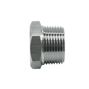 DKV M30 M13 M4 M5 M8 M6 aço inoxidável encaixes para tubos ss304/316L rosca sextavada plugue hexagonal de alta pressão