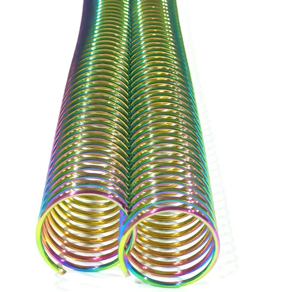 aluminum rainbow color single wire spiral coil metal wire binding wire