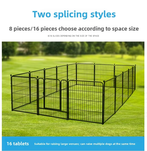 Clôture moderne à huit panneaux pour animaux de compagnie, couverture de <span class=keywords><strong>cage</strong></span> en métal étanche à la poussière pour chats, tente de chenil de taille extérieure avec motif animal pour chiens - Product Image 5