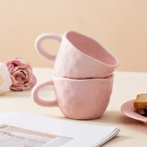 Copo de cerâmica personalizado caneca de casal nórdico lindo copo de cerâmica com cerimônia feita à mão personalizada