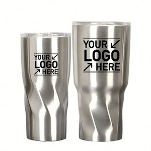 Custom Logo 30 oz 20 oz Beer Stainless Steel <b>Double</b> <b>Wall</b> Twisty Tumbler Insulated Vacuum 20oz 30oz Travel Coffee Mug with Lid - Product Image 1