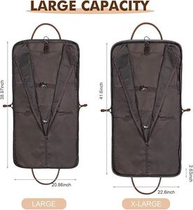 Sacs à vêtements fonctionnels gratuits pour les voyages, sacs de voyage convertibles en sacs à vêtements, sacs à costumes avec plusieurs poches pour femmes - Product Image 2