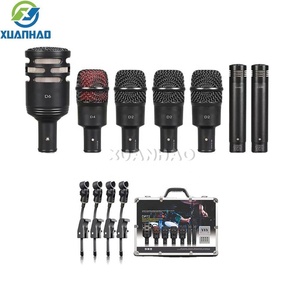 Ensemble de microphones de batterie dynamiques DP72 <span class=keywords><strong>DP7</strong></span> 7 pièces avec étui en aluminium pour enregistrement professionnel en studio et sur scène de groupe de rock - Product Image 1