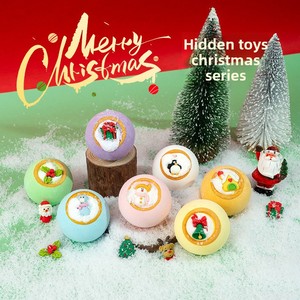 Lot de 12 boules de sel de bain de Noël jetables Ensemble de boules de jouet d'explosion d'huile essentielle Cadeau de bain moussant transfrontalier Fournitures de toilette - Product Image 1