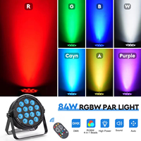 Projecteur de scène PAR 84W LED RGBW 4-en-1 avec contrôle DMX512 et sonore, indice IP33, idéal pour mariages, fêtes, DJ, KTV et discothèques