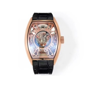 Édition limitée, boîtier en or rose, squelette, tourbillon, indicateur de réserve de marche, montre de plongée automatique mécanique pour homme, bracelet en caoutchouc - Product Image 6
