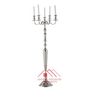 Home Hoteles y Restaurantes Decoraciones para interiores y exteriores Candelabros de piso de 5 brazos para decoración de centros de mesa de piso de boda - Product Image 4