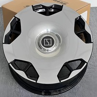 Nouvelles jantes en alliage forgé sur mesure, style disque noir brillant, design aérodynamique, aluminium, pour voitures particulières et SUV, 16 pouces