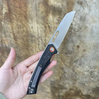 Couteau pliant EDC avec lame en acier D2 et poignée G10, gravure au laser du logo, nouveau modèle 2026