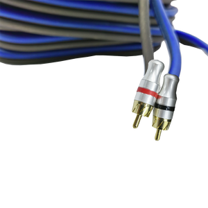 Audio auto di alta qualità e Amp Video inca cavo blu nero 5m Al + treccia in rame doppio scudo cavi auto inca 2 canali - Product Image 3