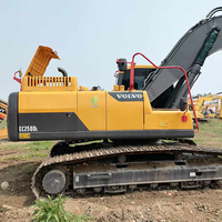 Excavatrice sur chenilles hydraulique d'occasion VOLVO EC250DL de 24 tonnes, robuste, avec accessoires gratuits pour la construction