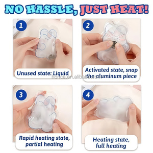 Wholesale Reusable Cute Pattern Hand <strong>Warmer</strong> for <strong>Kids</strong> Metal Disc Gel Heating Pad Hot &amp; Cold Packs Factory Price Magic Heat Pack - Product Image 3
