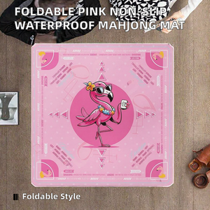 Alfombrilla de Mahjong Plegable para 4 Jugadores, Adorable y Moderna, Antideslizante, de Goma Rosa, Superficie Impermeable, Antiarrugas, Venta al por Mayor - Product Image 2