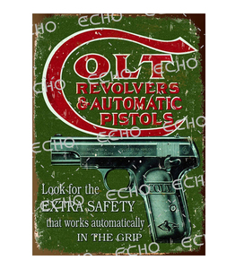 Pistola Vintage targa di ferro pubblicità segno di latta retrò caccia pistola segno metallo negozio decorazione da parete cacciatore decorazioni per la casa - Product Image 6