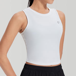 Débardeur de sport pour <span class=keywords><strong>femme</strong></span>, respirant, à séchage rapide, léger, en nylon/spandex uni - Product Image 5