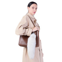 Vente en gros de pendentifs en fourrure pour femmes queue de renard colorée de 40cm accessoires d'hiver en peluche imitation laine CX-R-45