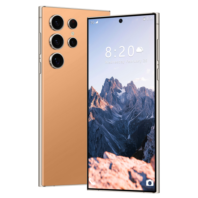 2024 New Style S24 Ultra Phone 7.3 Inch HD OLED 120Hz Screen LTE 5G Smartphone Face Unlocked 8000mAh 65W Fast Charging 108MP