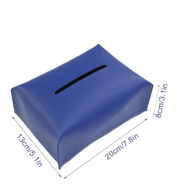 Ds2975 Hangende Hangende Papieren Handdoekclip Achterbank Tissuehouder Voor Auto Zonneklep Servet Houder Pu Lederen Tissue Box Cover