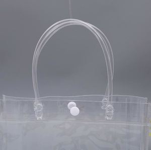 Hot Sale Biodegradable Customized Waterproof Tote Printed Custom Transparent Pvc Shopping Printed <b>Packing</b> Plastic <b>Bags</b> - Product Image 5