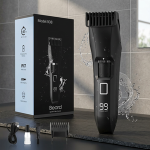 <b>Beard</b> <b>Trimmer</b> for Men 20 Length Adjustable Cordless Waterproof Clippers Stainless Steel T Blade <b>Precision</b> Facial Made Pakistan - Product Image 3