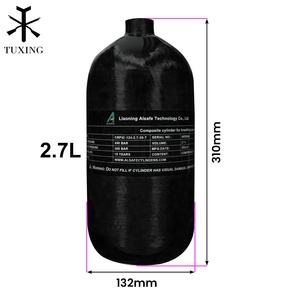 TUXING Meilleur Prix <span class=keywords><strong>Bouteille</strong></span> de Plongée Scuba 2.7L Haute Pression 300bar 4500psi 30mpa en Fibre de Carbone pour Respiration Sous-Marine - Product Image 1