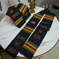 Éthiopie Rastafari Lion Drapeau En Gros Plaine Satin Graduation Étole Style Personnalisé LOGO Impression graduation Étole/ceinture