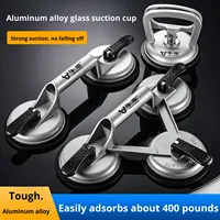 Ventouse triple robuste, grand lève-vitre en alliage d'aluminium, support de vide solide pour verre trempé