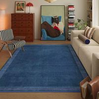 Bauhaus Modern Area Rug Solid Color Loop Pile Waterproof Easy Care Carpet for Living Room Bedroom Contemporary Home Decor