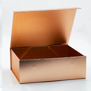 Emballages personnalisée en carton avec couvercle magnétique, boîtes cadeaux en carton doré <span class=keywords><strong>rose</strong></span>, 50 pièces - Product Image 6