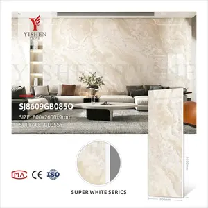 Ngọc phong cách thiêu kết đá màu xám sàn và tường kích thước lớn Sứ phiến đá cẩm thạch 800x2600 gạch - Product Image 1