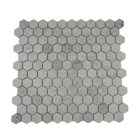 Carreaux de mosaïque hexagonale en marbre de 10 mm, style moderne et écologique, pour murs et sols intérieurs de cuisine et salle de bain, design graphique