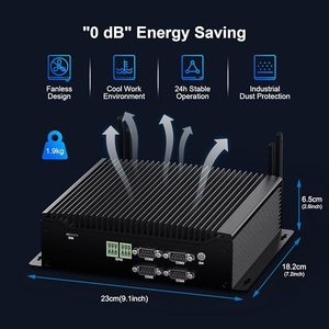 Mini PC sin Ventilador con Windows 11, Core I7-10510U, 16GB de RAM, 256GB SSD, Mini Computadora de Escritorio con Linux, <span class=keywords><strong>6</strong></span> Puertos <span class=keywords><strong>COM</strong></span> RS232/422/485, GPIO, 4K 3xDisplay - Product Image 4