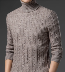 Giá Cả Cạnh Tranh 2025 ODM & OEM Dày Dệt Kim Mùa Đông Ấm Áp Dựa Người Đàn Ông Của Cao Cổ Áo Len - Product Image 3