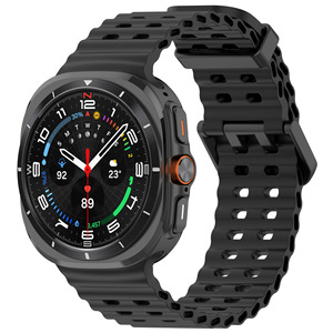 Cinturino di Ricambio in Silicone Traspirante Ocean Hole per Samsung Galaxy <span class=keywords><strong>Watch</strong></span> <span class=keywords><strong>Ultra</strong></span> 2 2026 2025 47mm, Braccialetto Sportivo - Product Image 5