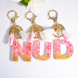 Wholesale Custom Mini Cute Acrylic <b>Letter</b> Key Chain Fashionable Digital Printing PVC <b>Plastic</b> Keychains - Product Image 5