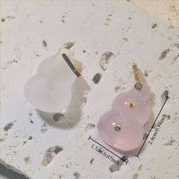 Pendentif Gourde en Pierre Naturelle et Zircon Incrusté, Charme Porte-Bonheur, Accessoire de Collier DIY