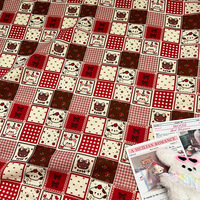Tissu en filet imprimé double gaze 100 % coton tissé, motif blocs mignons, qualité mère et bébé, épais, résistant à l'abrasion pour bébé