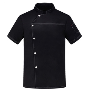 Nuevo diseño Poly Cotton Chef Jacket Hotel Restaurante Personal Uniforme Verano Chef Abrigos Manga corta - Product Image 2