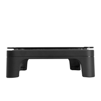 Support de bureau pour ordinateur avec extension USB, station d'accueil sans fil, chargeur, support de téléphone en verre de 6 mm d'épaisseur, hauteur réglable, pour PC à domicile