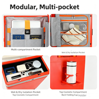 Nouvelle valise à ouverture latérale avec serrure à combinaison multifonctionnelle et miroir, bagage à main